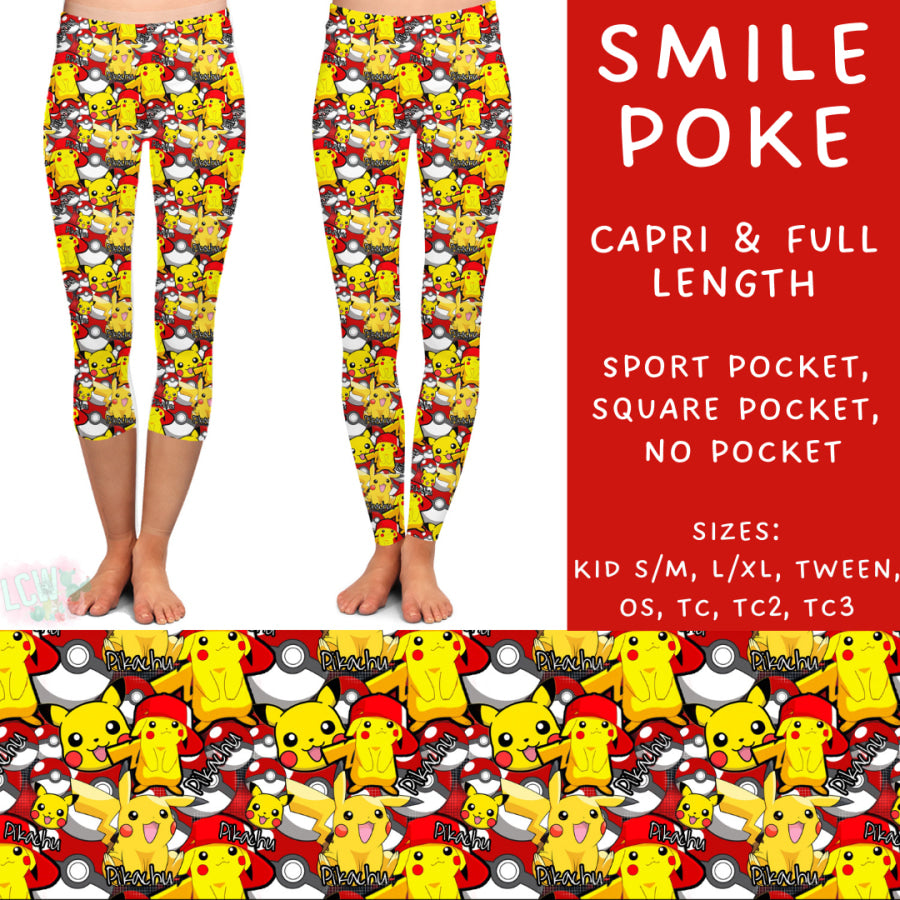 Preorder Custom Styles - Smile Poke - Closes 29 Jan - ETA late Apr 2025 Leggings