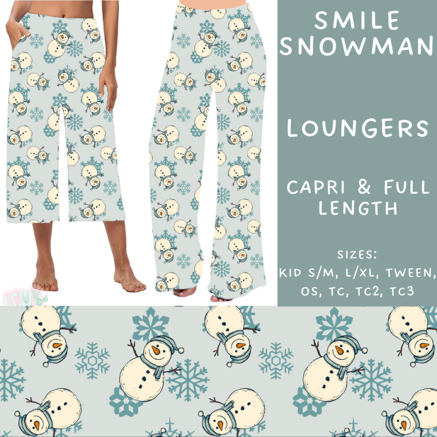 Preorder Custom Styles - Smile Snowman - Closes 22 Nov - ETA early Feb 2025 Leggings