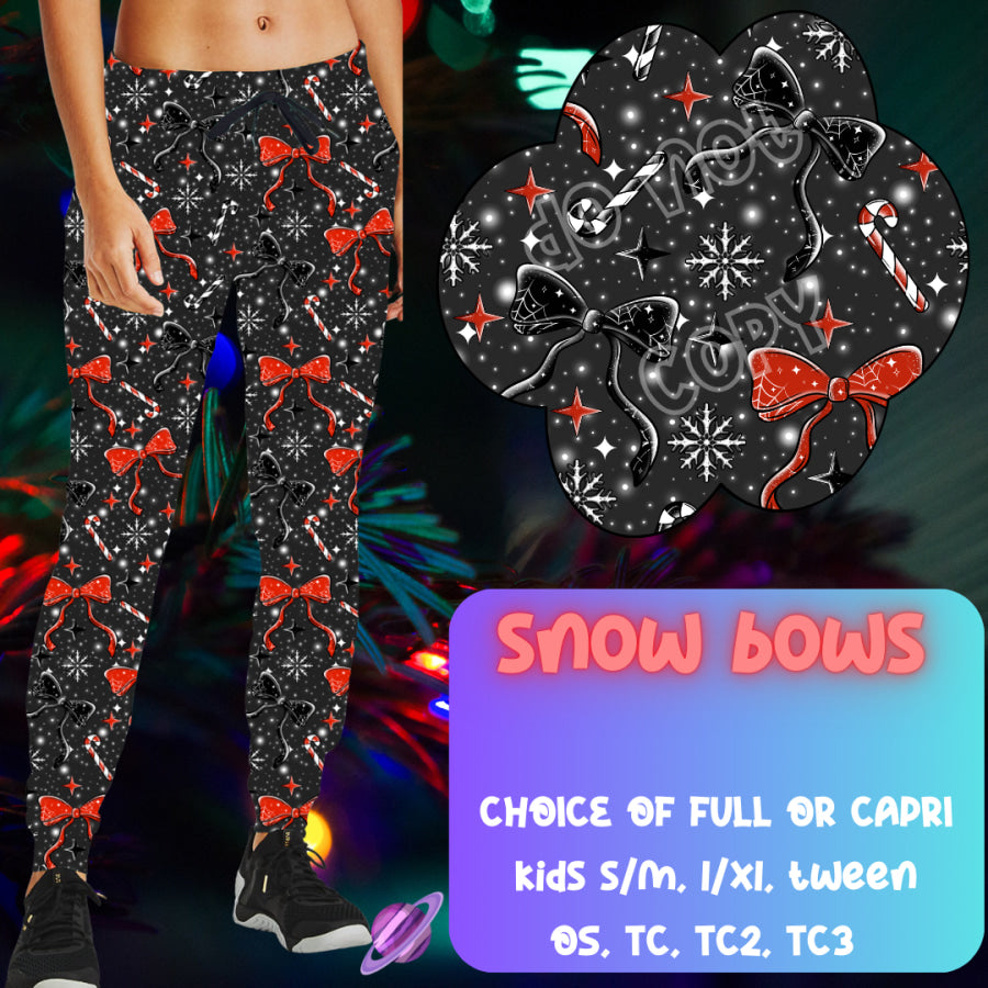 PREORDER Custom Styles - Snow Bows - Closes 1 Oct - ETA late Dec 2024 Leggings