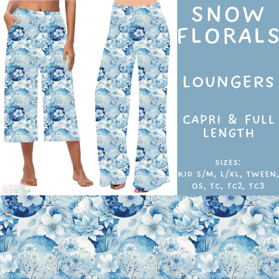 Preorder Custom Styles - Snow Florals - Closes 22 Nov - ETA early Feb 2025 Leggings