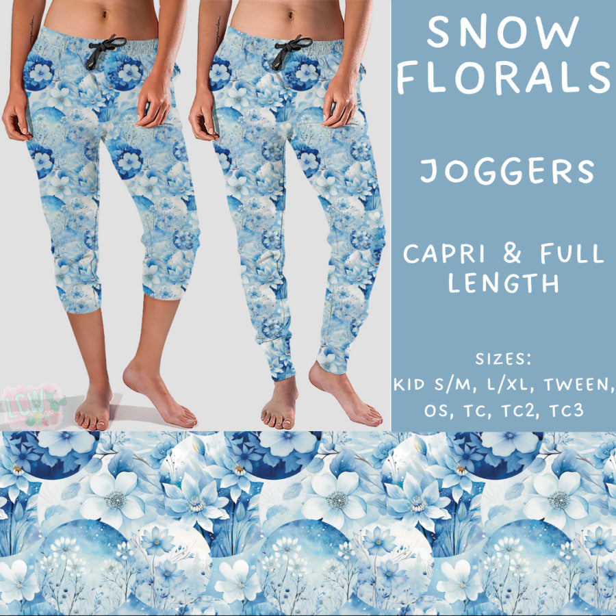 Preorder Custom Styles - Snow Florals - Closes 22 Nov - ETA early Feb 2025 Leggings