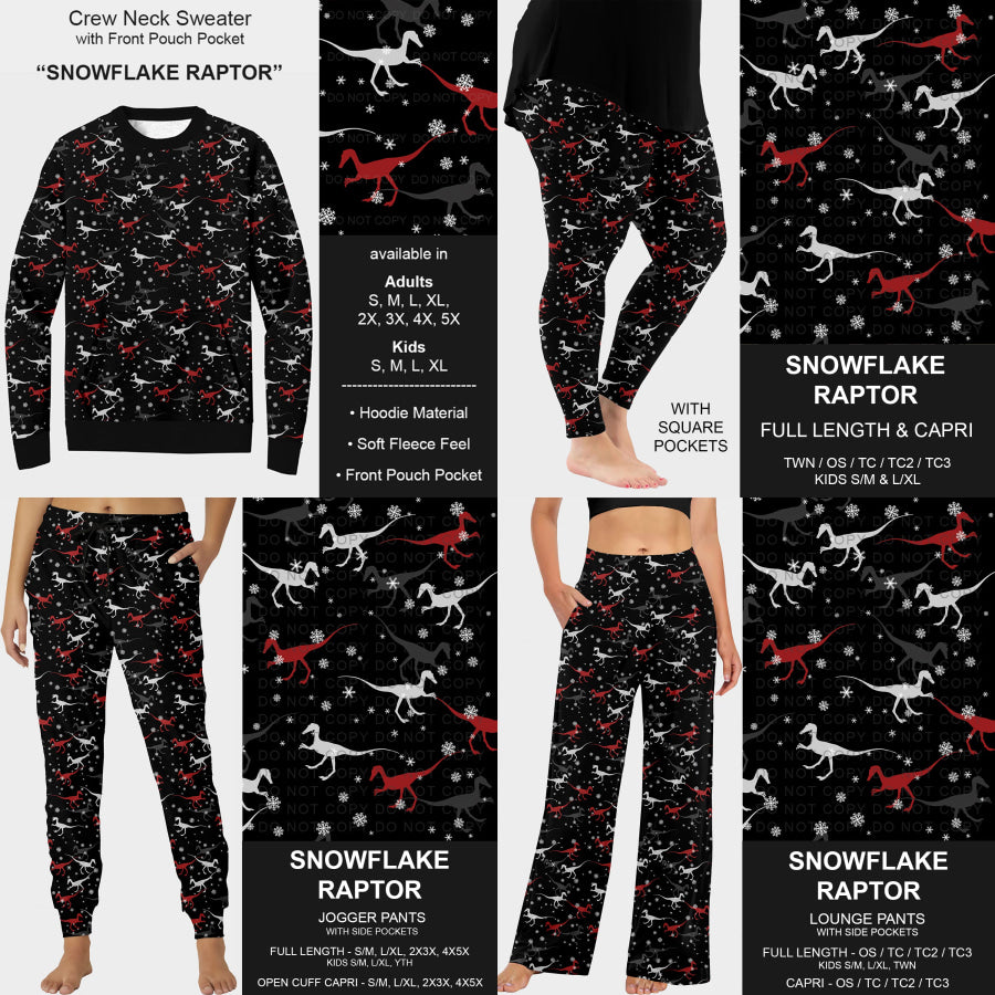 PREORDER Custom Styles - Snowflake Raptor - Closes 22 Jul - ETA late Oct 2025 Loungewear