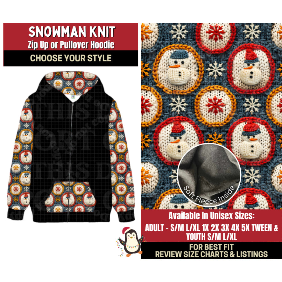 Preorder Custom Styles Snowman Knit Closes 4 Sep ETA early Jan 2026 Leggings