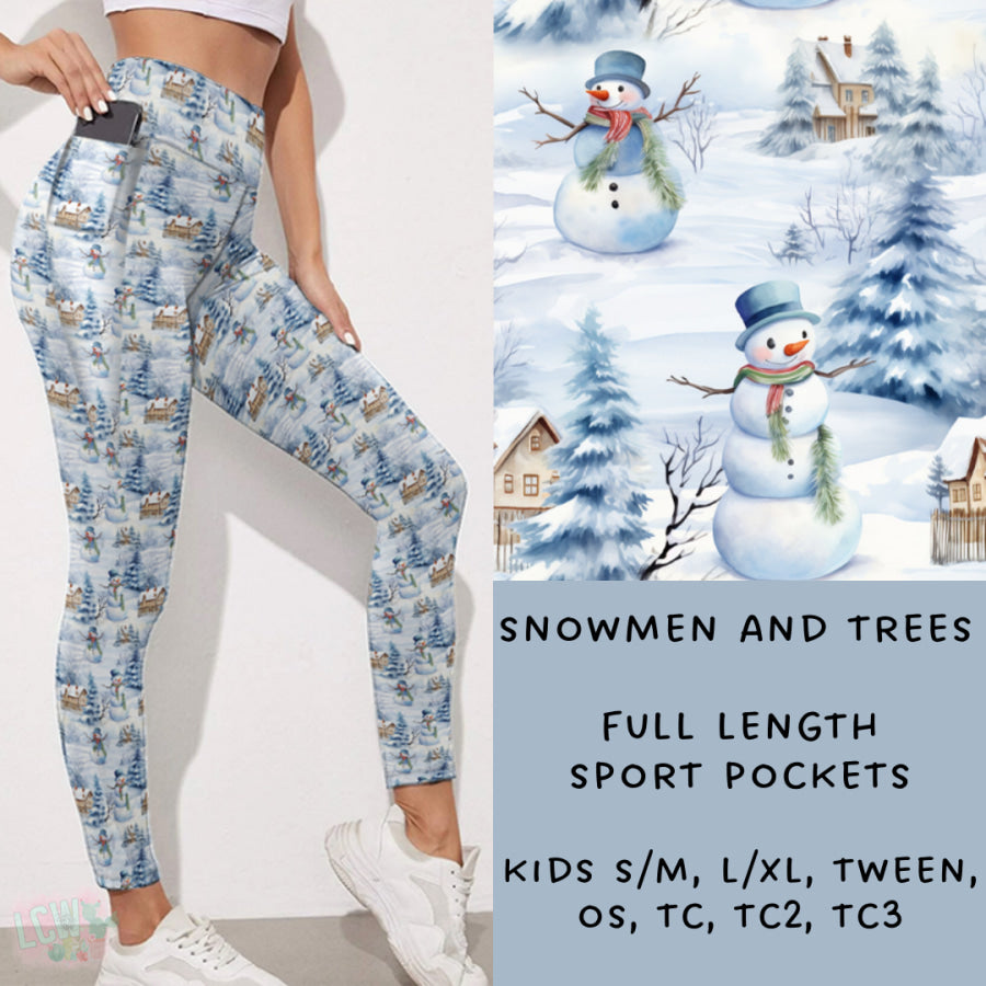 Preorder Custom Styles - Snowmen and Trees - Closes 15 Nov - ETA early Feb 2025 Leggings