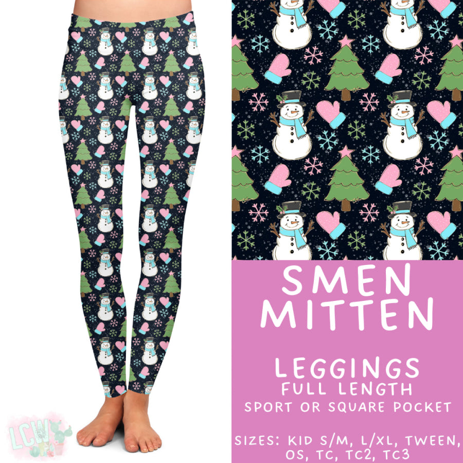 Preorder Custom Styles - Snowmen Mitten - Closes 3 Oct - ETA late Dec 2025 Leggings