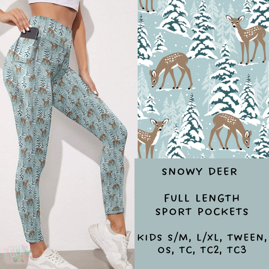 Preorder Custom Styles - Snowy Deer - Closes 15 Nov - ETA early Feb 2025 Leggings