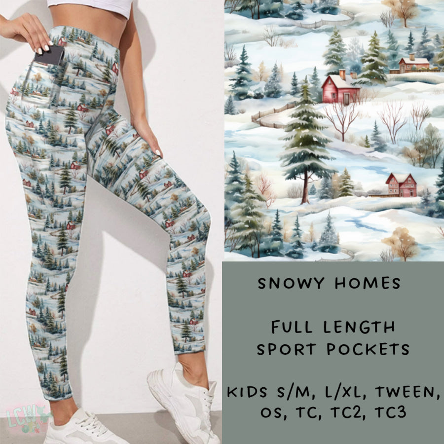 Preorder Custom Styles - Snowy Homes - Closes 15 Nov - ETA early Feb 2025 Leggings