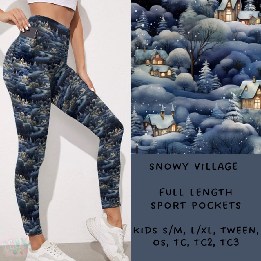 Preorder Custom Styles - Snowy Village - Closes 15 Nov - ETA early Feb 2025 Leggings