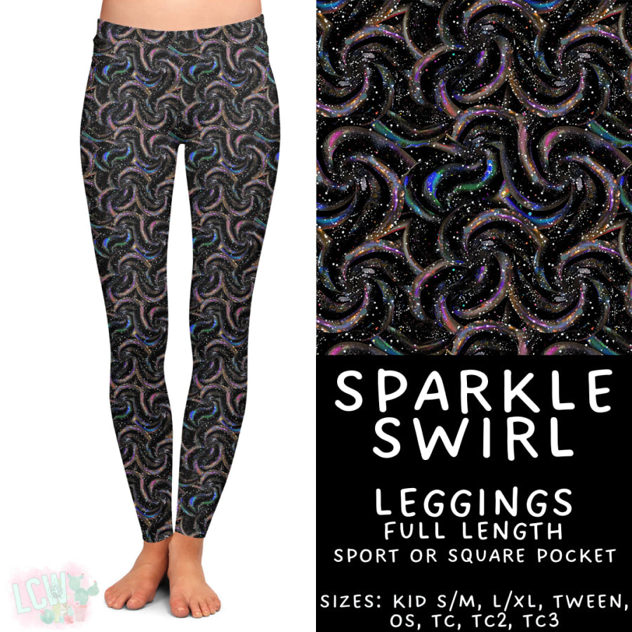 Preorder Custom Styles - Sparkle Swirl - Closes 22 Sep - ETA mid Dec 2025 Leggings