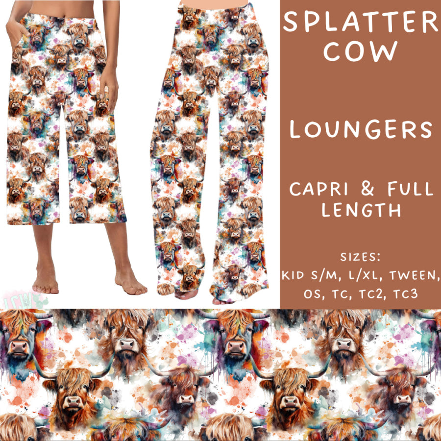 Preorder Custom Styles - Splatter Cow - Closes 13 Nov - ETA late Jan 2025 Leggings