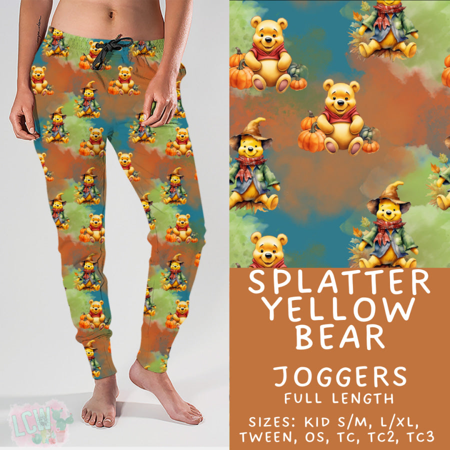Preorder Custom Styles Splatter Yellow Bear Closes 29 Aug ETA late Nov 2025 Leggings