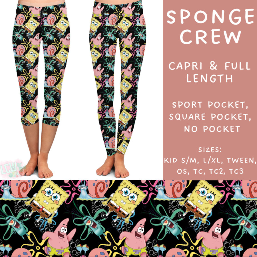 Preorder Custom Styles - Sponge Crew - Closes 11 Oct - ETA late Dec 2024 Leggings