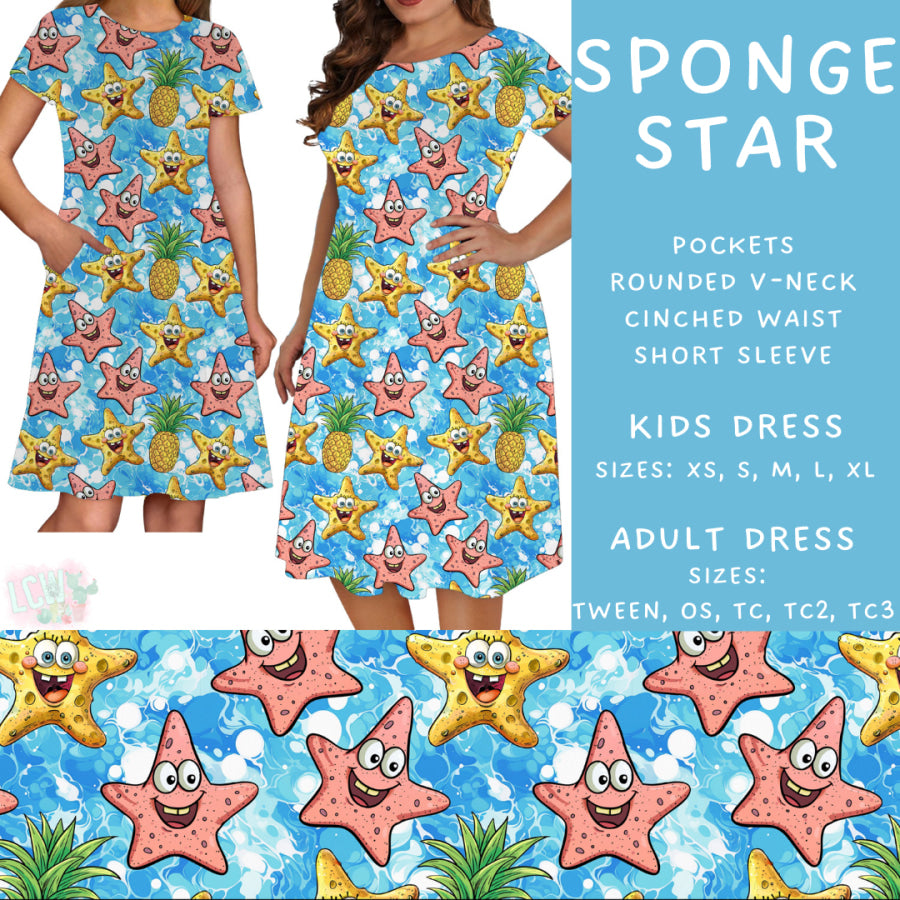 Preorder Custom Styles - Sponge Star - Closes 15 May - ETA mid Jul 2025 Leggings