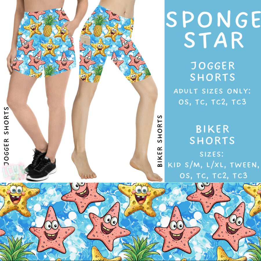 Preorder Custom Styles - Sponge Star - Closes 15 May - ETA mid Jul 2025 Leggings