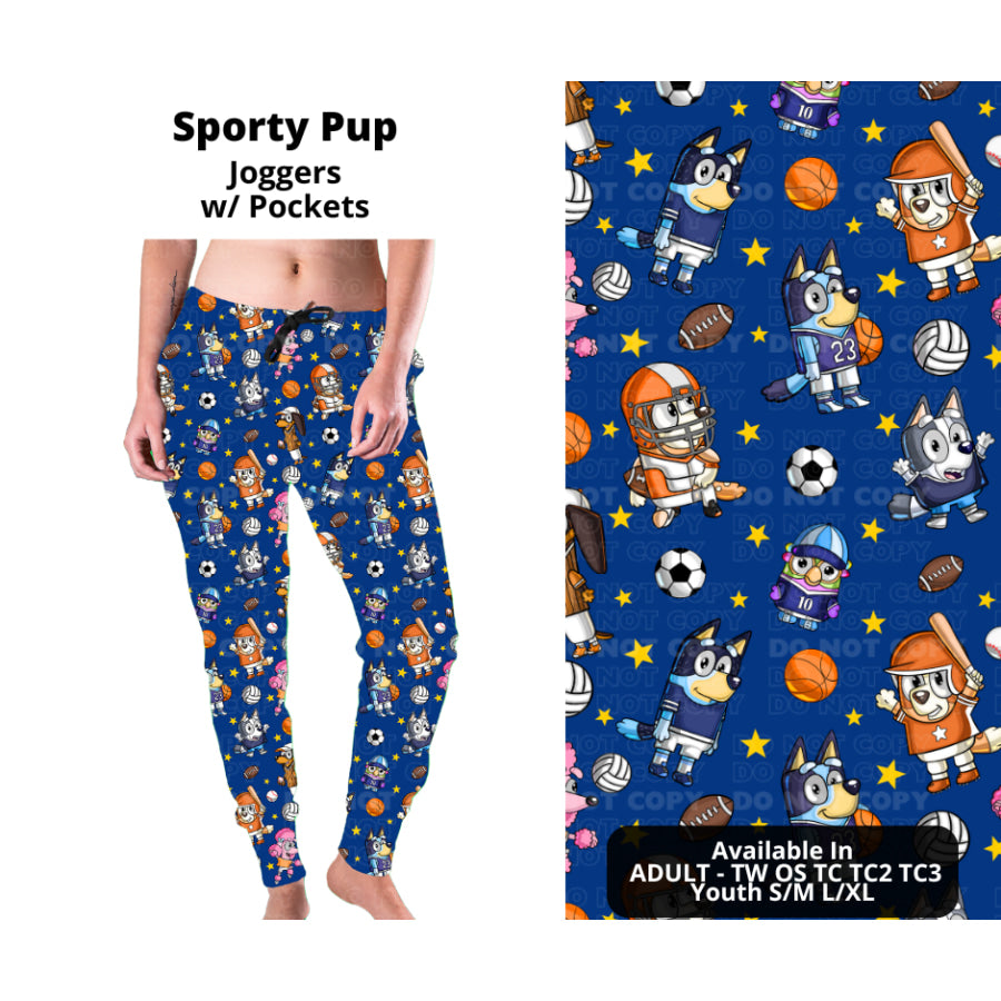 PREORDER Custom Styles - Sporty Pup - Closes 27 Nov - ETA late Feb 2025 Leggings