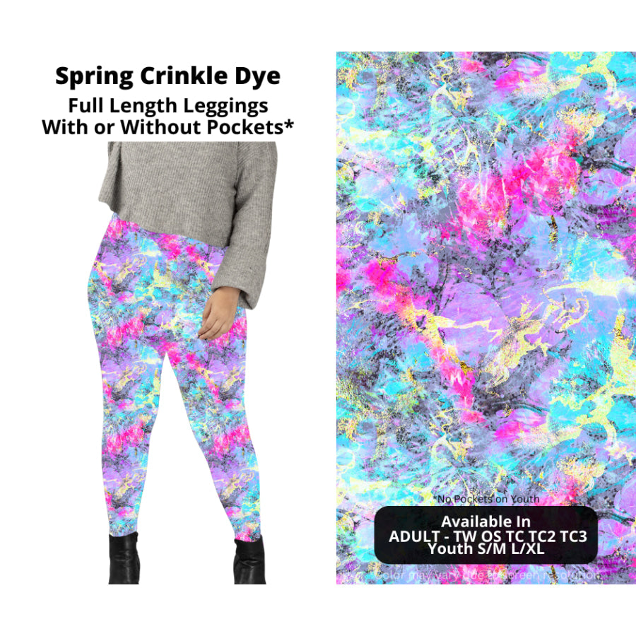 PREORDER Custom Styles - Spring Crinkle Dye - Closes 22 Jan - ETA late Apr 2025 Leggings