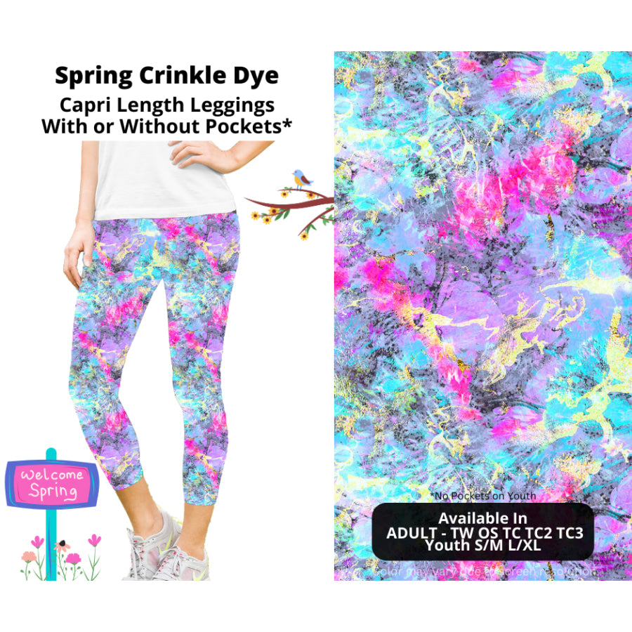 PREORDER Custom Styles - Spring Crinkle Dye - Closes 22 Jan - ETA late Apr 2025 Leggings