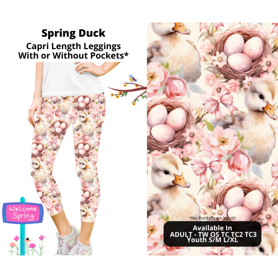 PREORDER Custom Styles - Spring Ducks - Closes 20 Jan - ETA late Apr 2025 Leggings