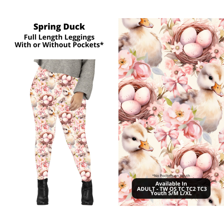 PREORDER Custom Styles - Spring Ducks - Closes 20 Jan - ETA late Apr 2025 Leggings