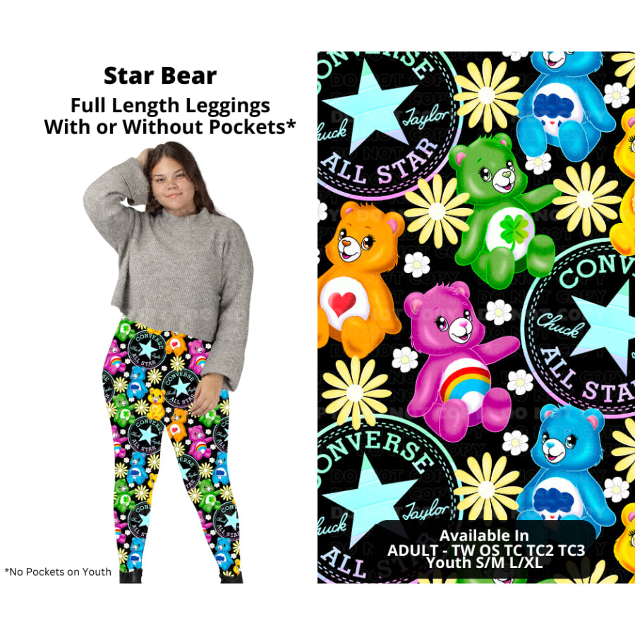 PREORDER Custom Styles - Star Bear - Closes 21 Nov - ETA late Feb 2025 Leggings