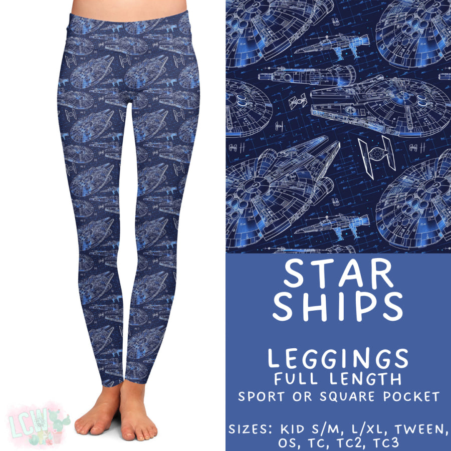Preorder Custom Styles - Star Ships - Closes 29 Sep - ETA late Dec 2025 Leggings