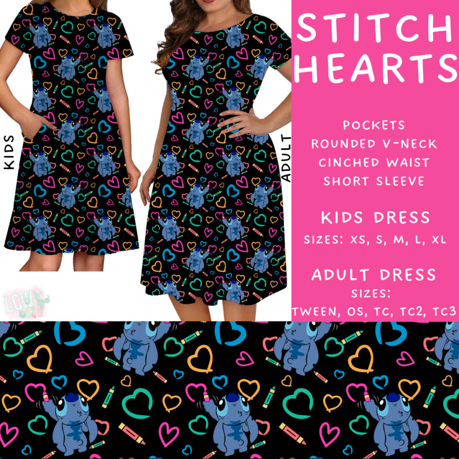 Preorder Custom Styles - Stitch Hearts - Closes 20 Jan - ETA late Apr 2025 Leggings