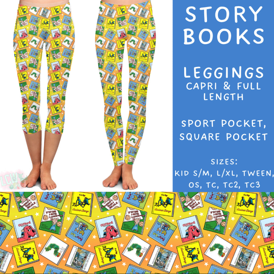 Preorder Custom Styles - Story Books - Closes 17 Jan - ETA late Apr 2025 Leggings