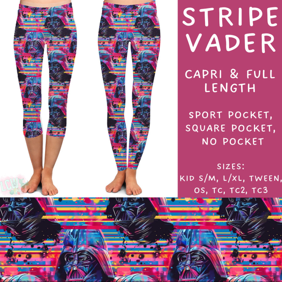 Preorder Custom Styles - Stripe Vader - Closes 22 Jan - ETA late Apr 2025 Leggings