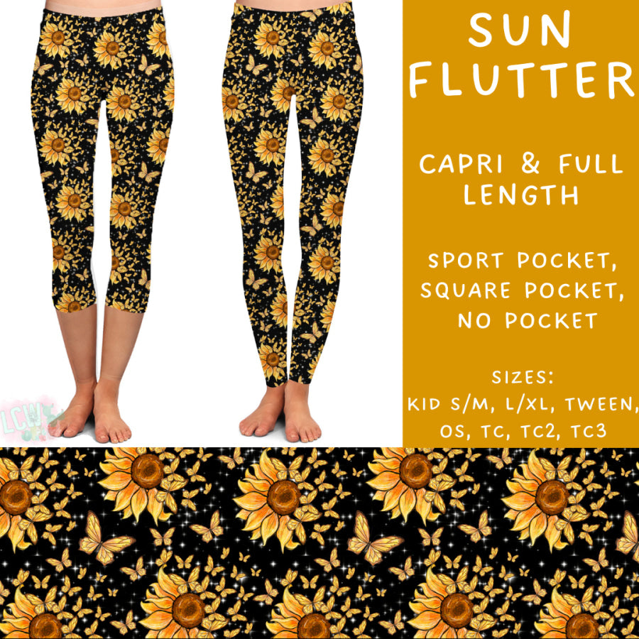 Preorder Custom Styles - Sun Flutter - Closes 23 Sep - ETA early Dec 2024 Leggings