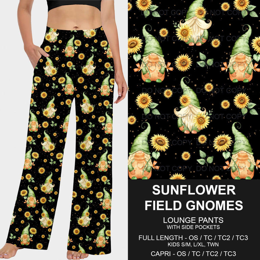 PREORDER Custom Styles - Sunflower Field Gnomes - Closes 25 Mar - ETA late Jun 2025 Loungewear