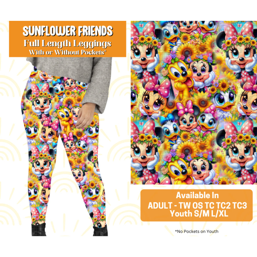 Preorder Custom Styles - Sunflower Friends - 16 May - ETA early Sep 2025 Leggings