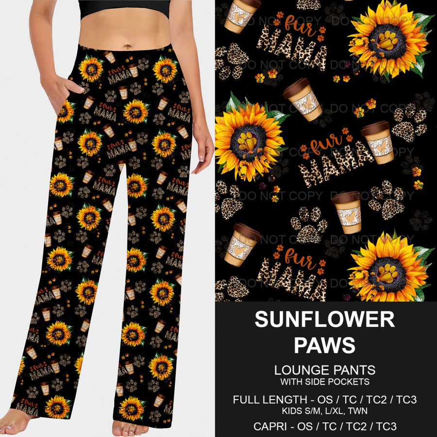 PREORDER Custom Styles - Sunflower Paws - Closes 21 Jan - ETA late Apr 2025 Loungewear