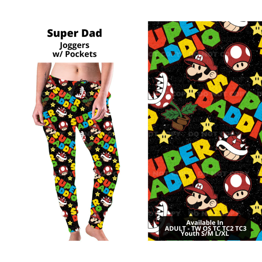 PREORDER Custom Styles - Super Dad - Closes 27 Nov - ETA late Feb 2025 Leggings