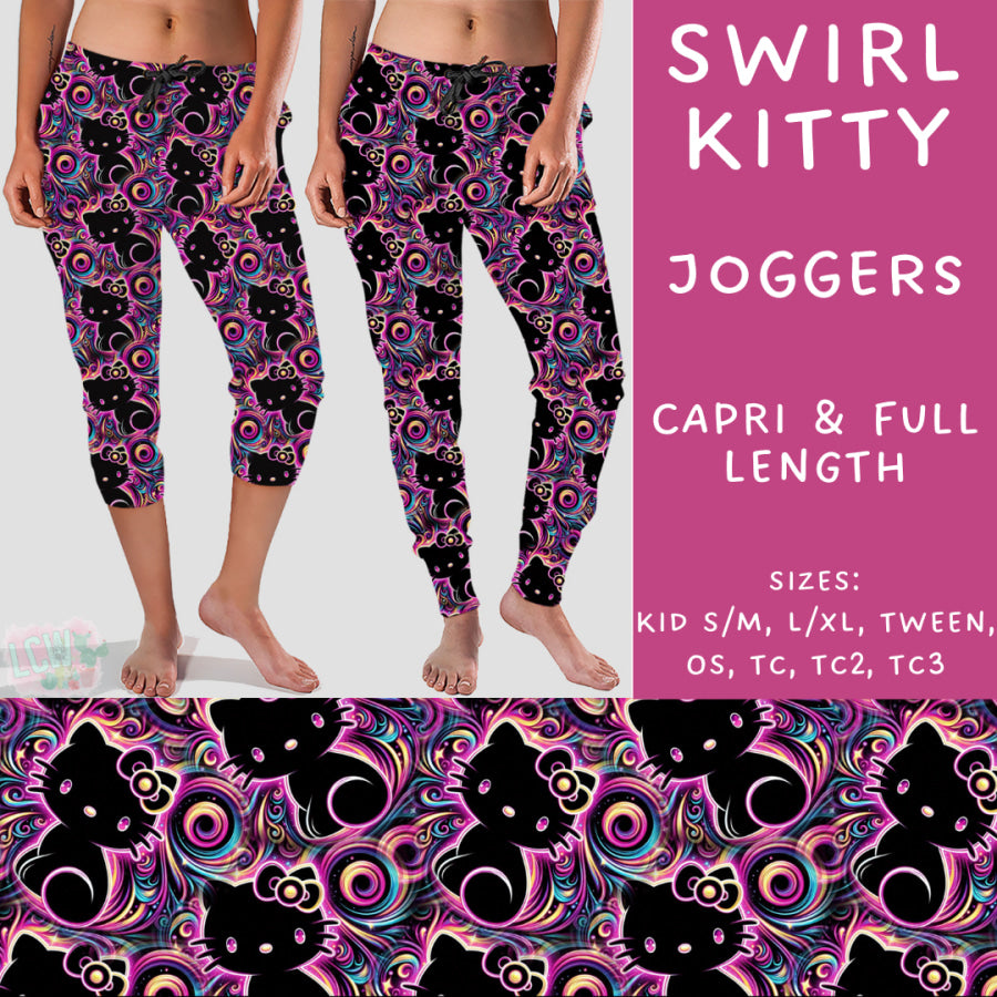 Preorder Custom Styles - Swirl Kitty - Closes 6 Dec - ETA late Feb 2025 Leggings