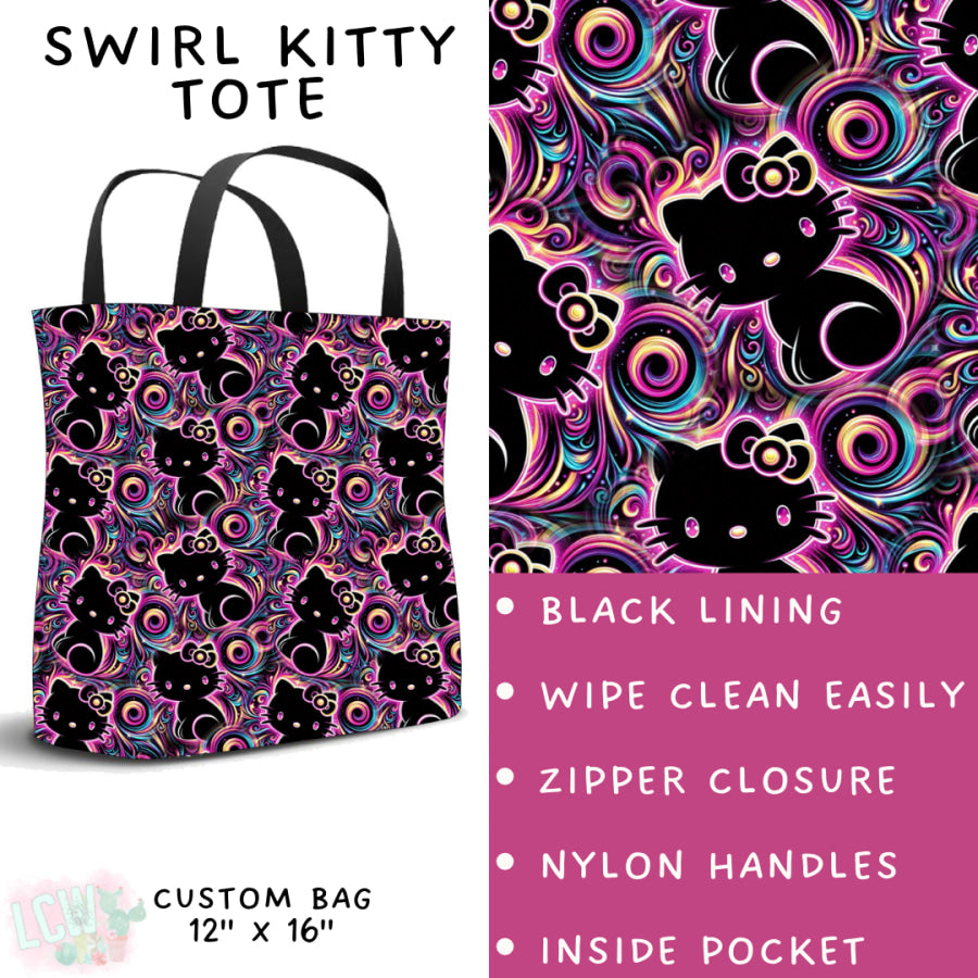 Preorder Custom Styles - Swirl Kitty - Closes 6 Dec - ETA late Feb 2025 Leggings