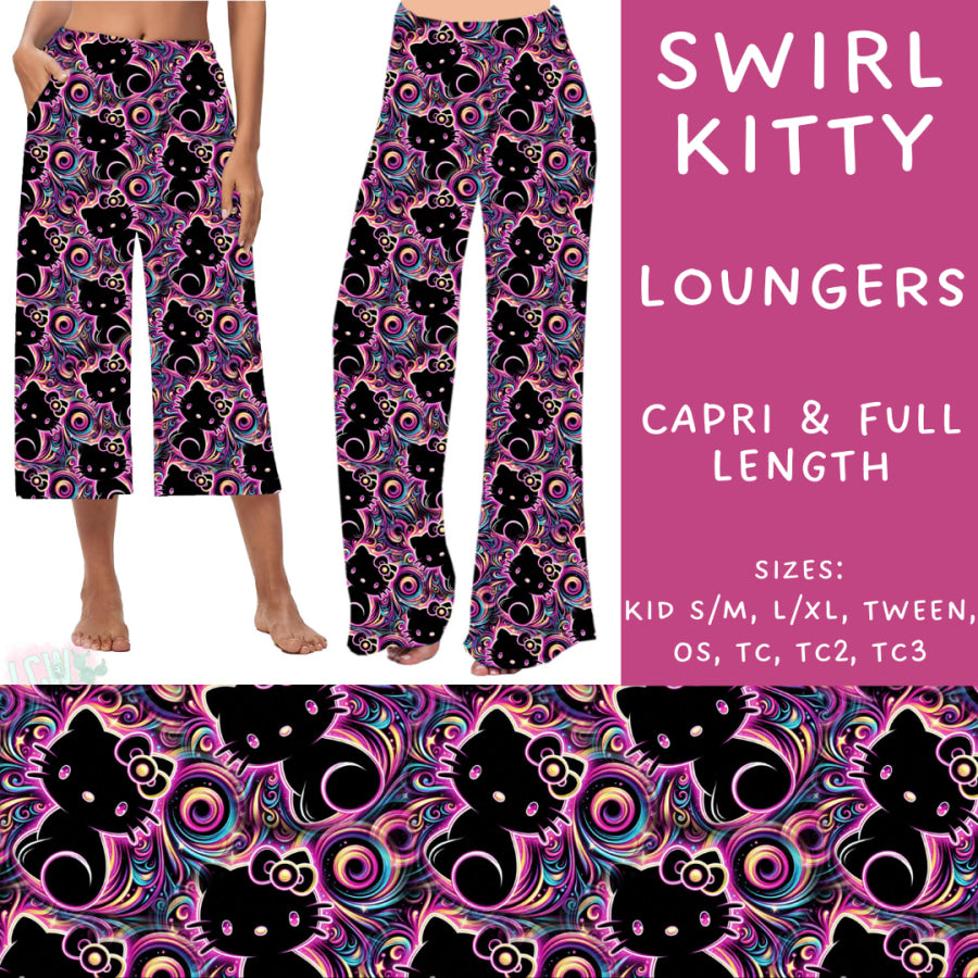 Preorder Custom Styles - Swirl Kitty - Closes 6 Dec - ETA late Feb 2025 Leggings