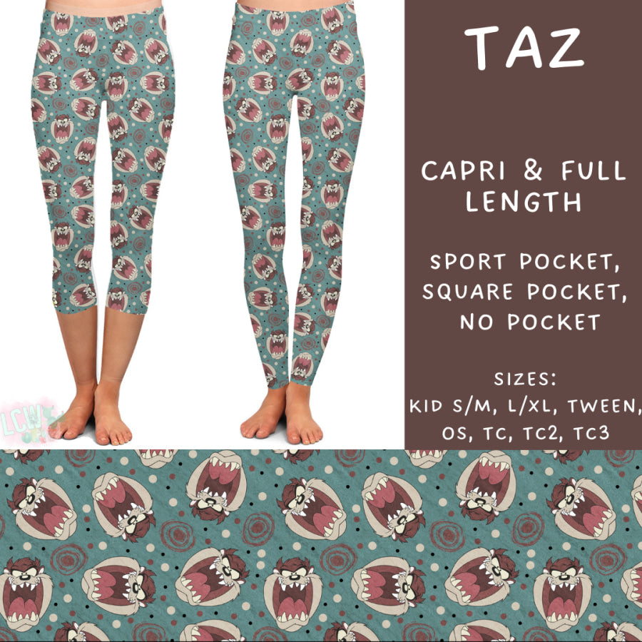 Preorder Custom Styles - Taz - Closes 27 Jan - ETA late Apr 2025 Leggings