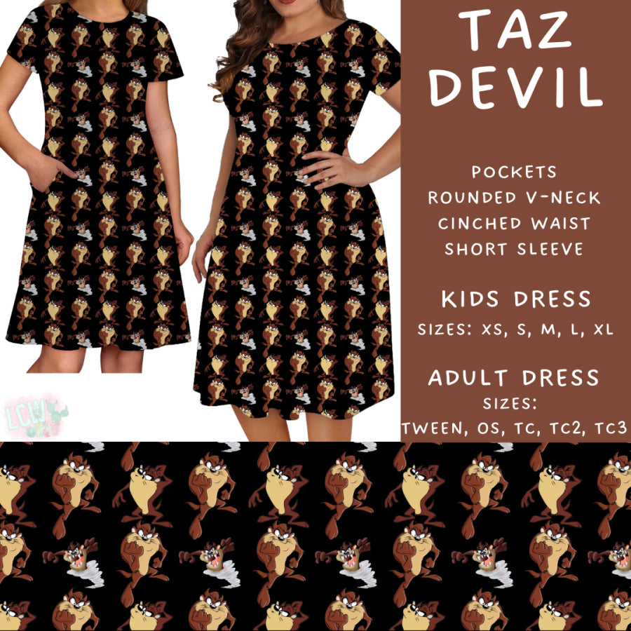 Preorder Custom Styles - Taz Devil - Closes 3 Mar - ETA late May 2025 Leggings