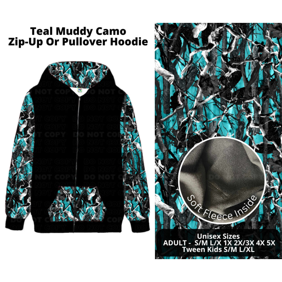 PREORDER Custom Styles - Teal Muddy Camo - Closes 27 Nov - ETA late Feb 2025 Leggings