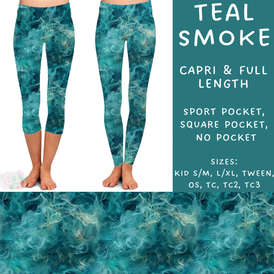 Preorder Custom Styles - Teal Smoke - Closes 20 Feb - ETA mid May 2025 Leggings