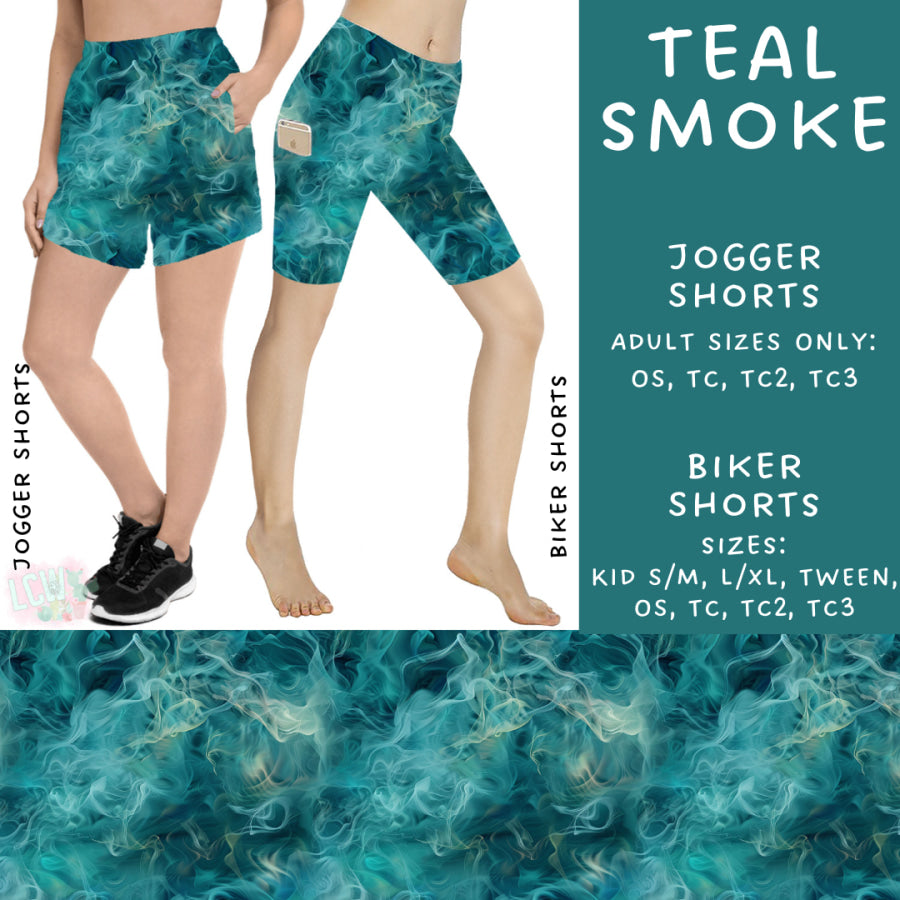 Preorder Custom Styles - Teal Smoke - Closes 20 Feb - ETA mid May 2025 Leggings