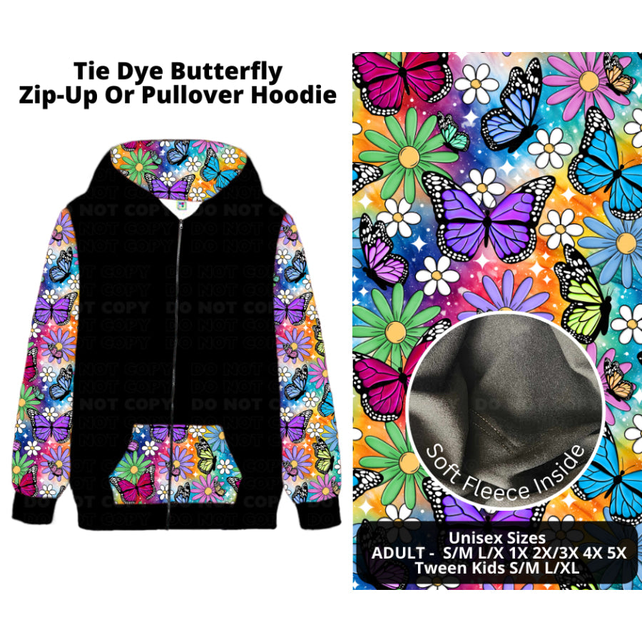 PREORDER Custom Styles - Tie Dye Butterfly - Closes 21 Nov - ETA late Feb 2025 Leggings