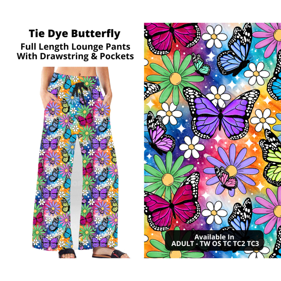 PREORDER Custom Styles - Tie Dye Butterfly - Closes 21 Nov - ETA late Feb 2025 Leggings