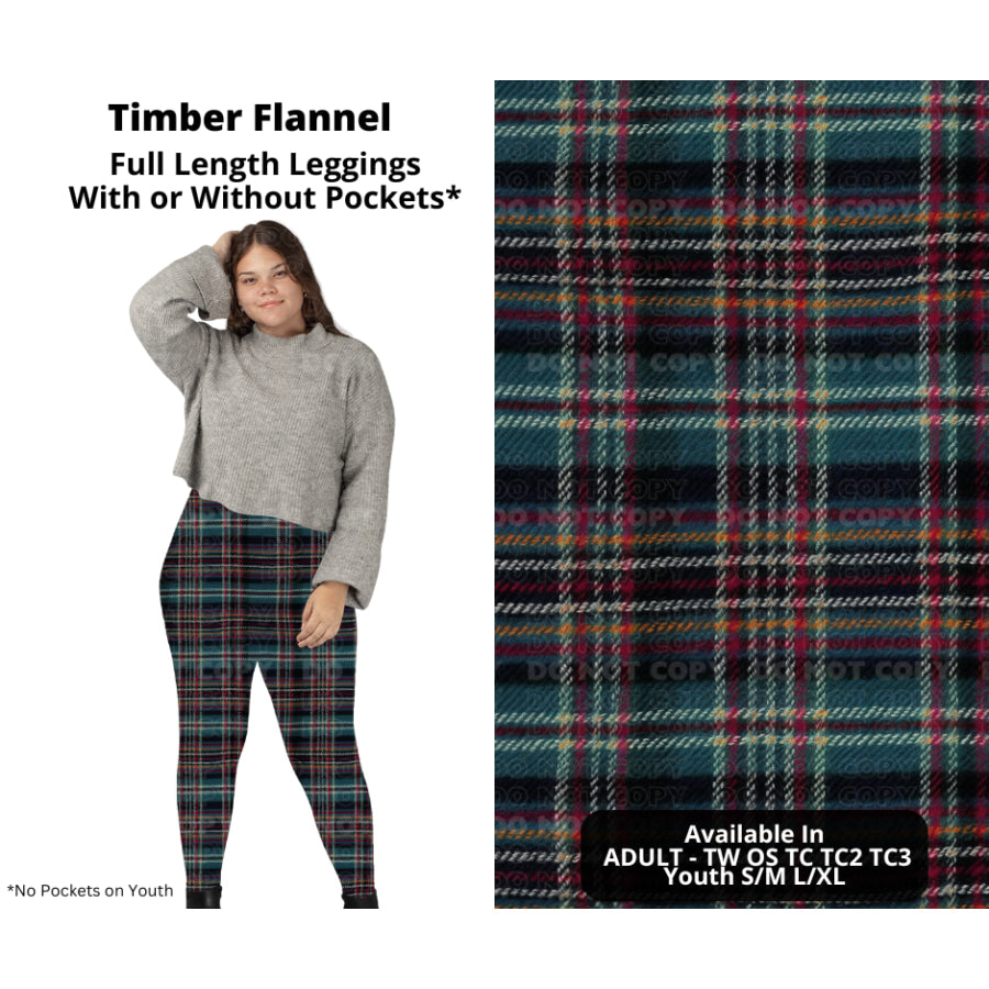 PREORDER Custom Styles - Timber Flannel - Closes 27 Nov - ETA late Feb 2025 Leggings