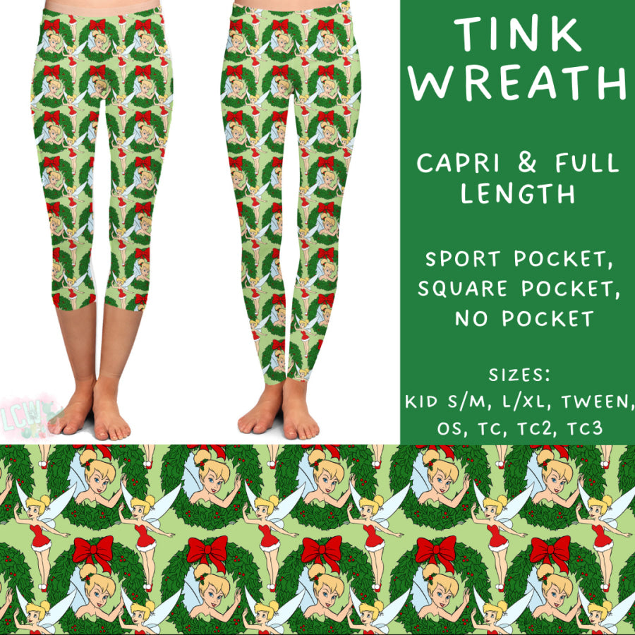 Preorder Custom Styles - Tink Wreath - Closes 31 Oct - ETA early Jan 2025 Leggings