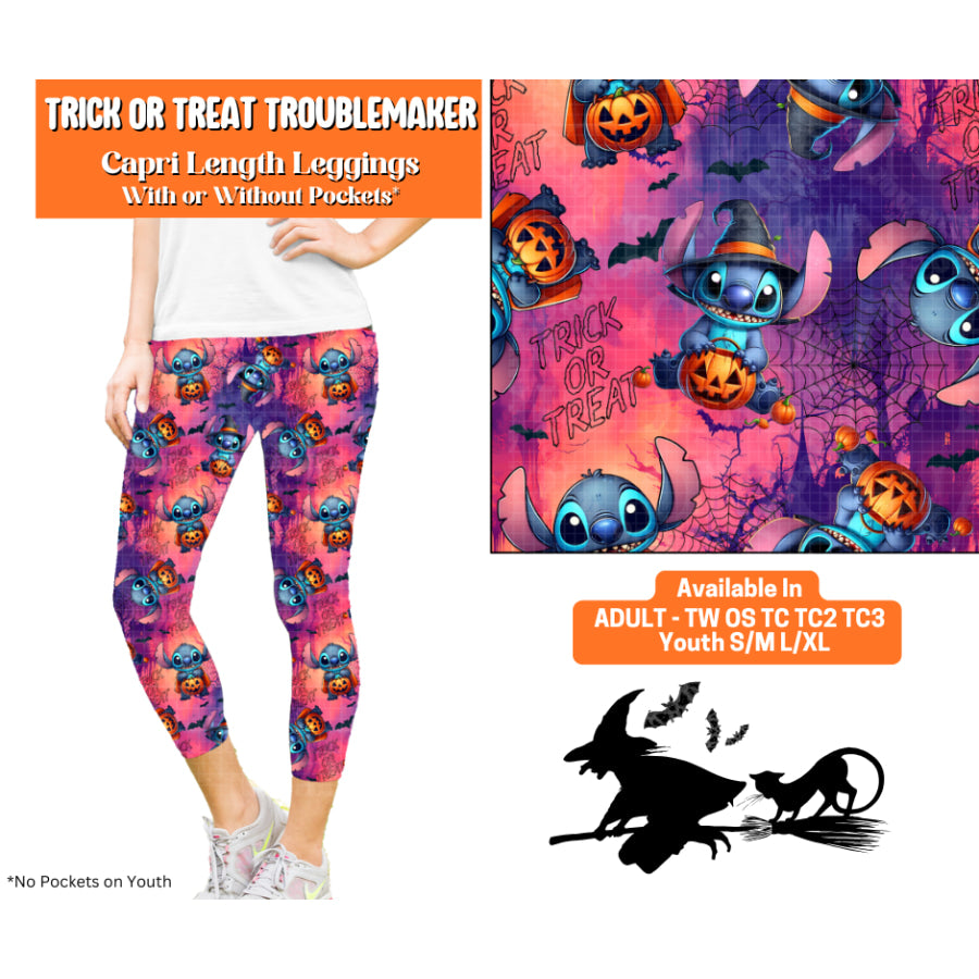 Preorder Custom Styles - Trick Or Treat Troublemaker - Closes 6 Aug - ETA late Nov 2025 Leggings