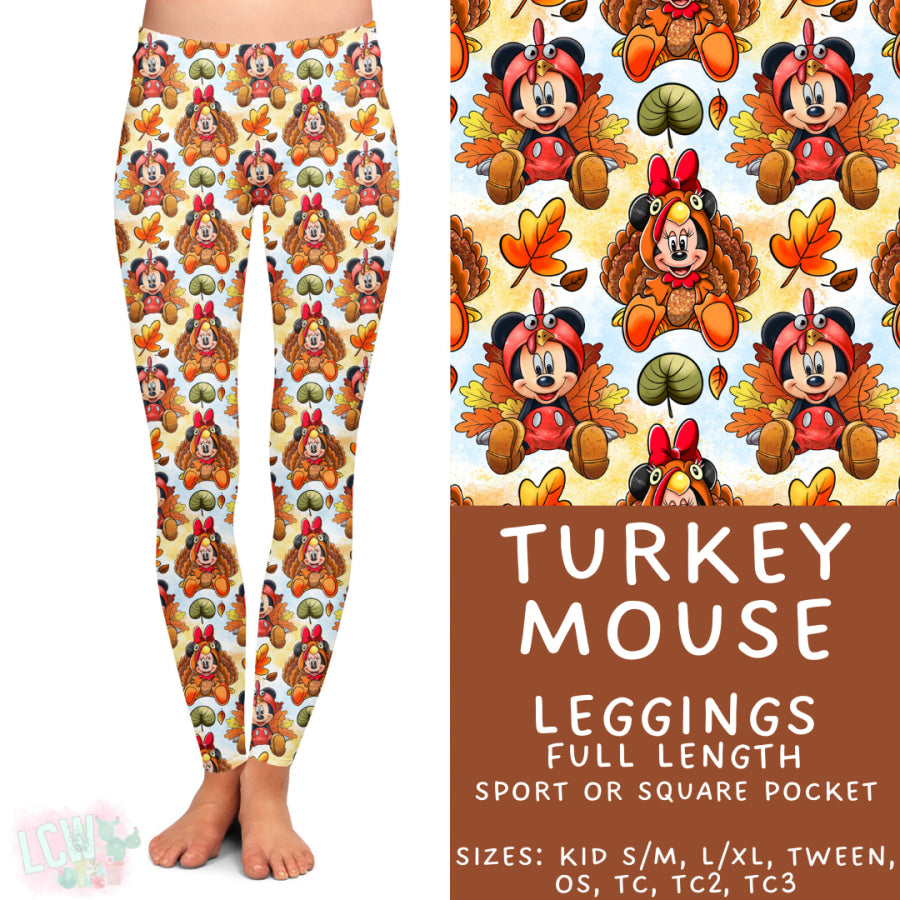 Preorder Custom Styles Turkey Mouse Closes 29 Aug ETA late Nov 2025 Leggings