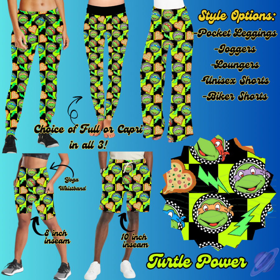 PREORDER Custom Styles - Turtle Power - Closes 22 Jan - ETA late Apr 2025 Leggings