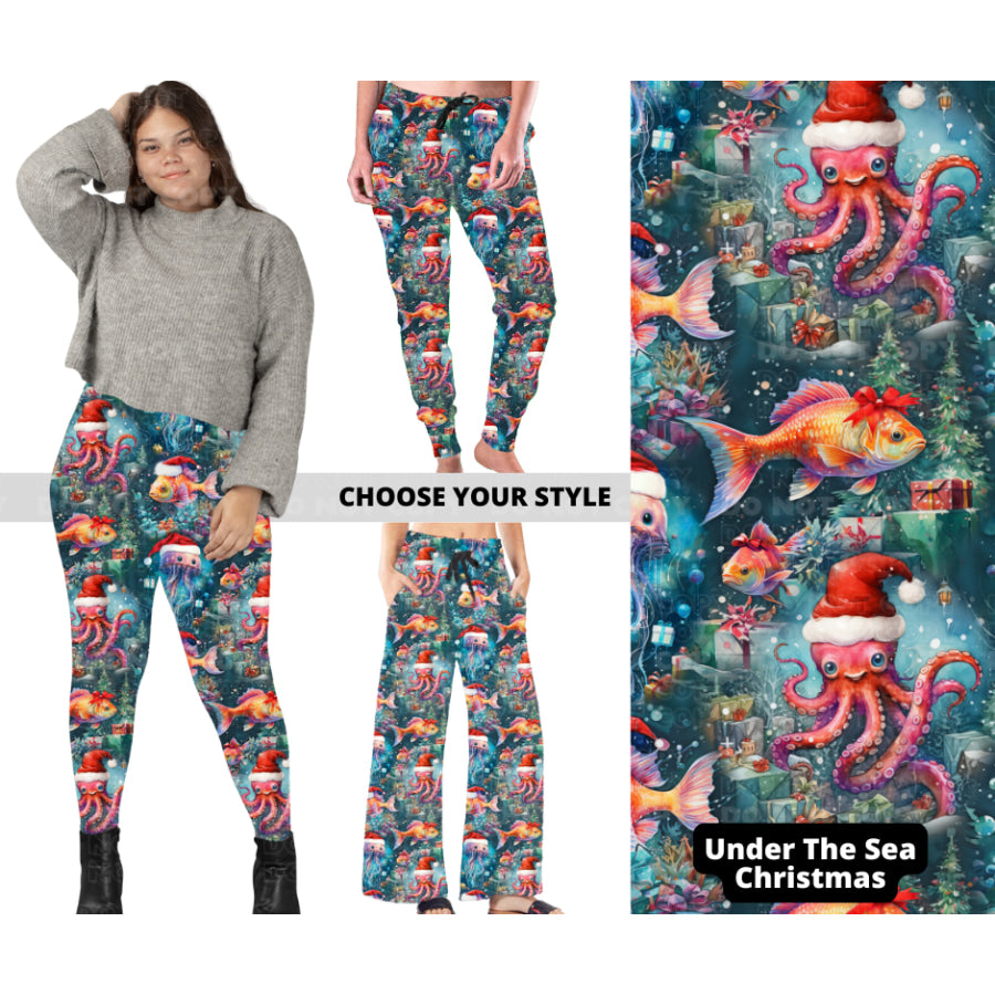 PREORDER Custom Styles - Under The Sea Christmas - Closes 7 Oct - ETA late Dec 2024 Leggings