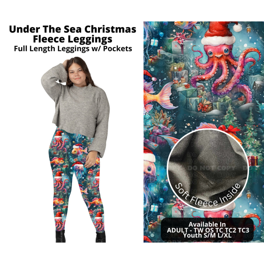 PREORDER Custom Styles - Under The Sea Christmas - Closes 7 Oct - ETA late Dec 2024 Leggings